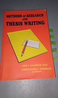 Methods of Research and Thesis Writing
