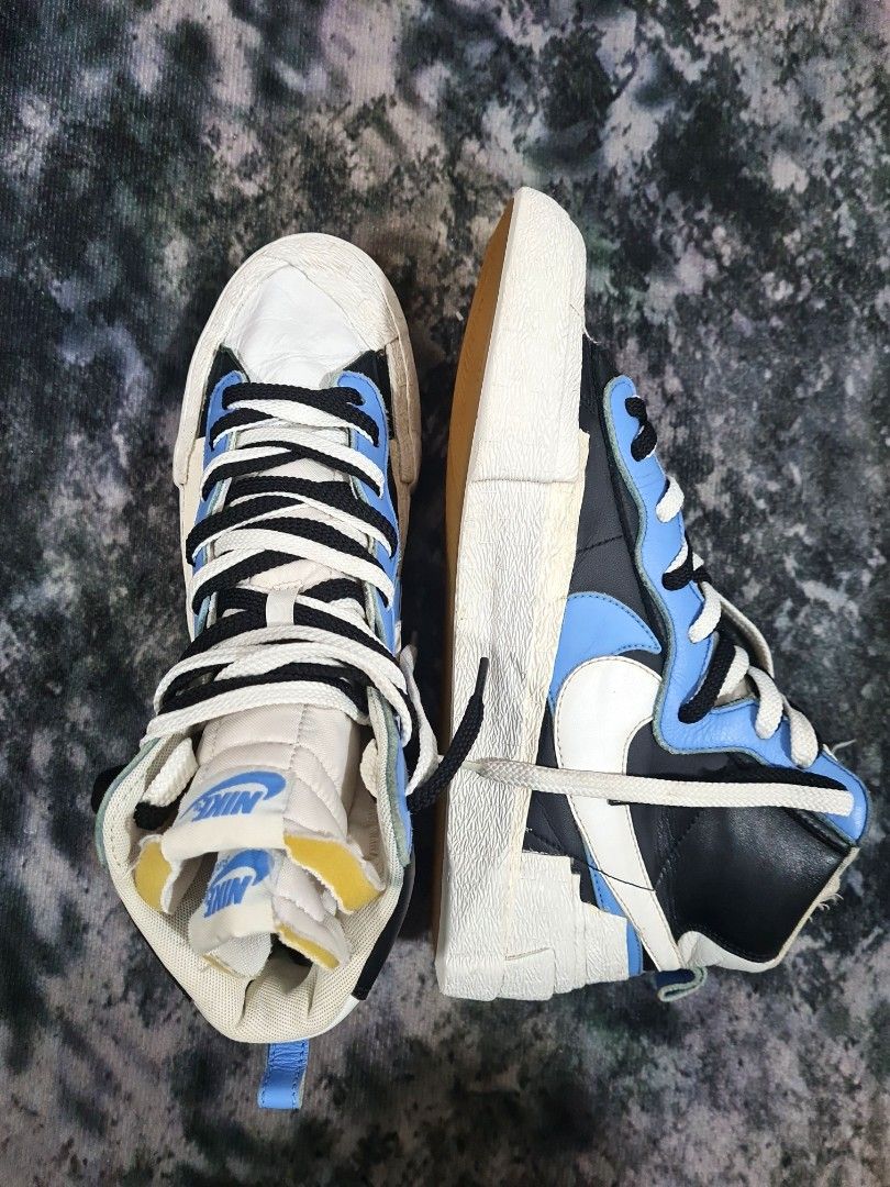 Sacai x nike blazer mid black blue on sale