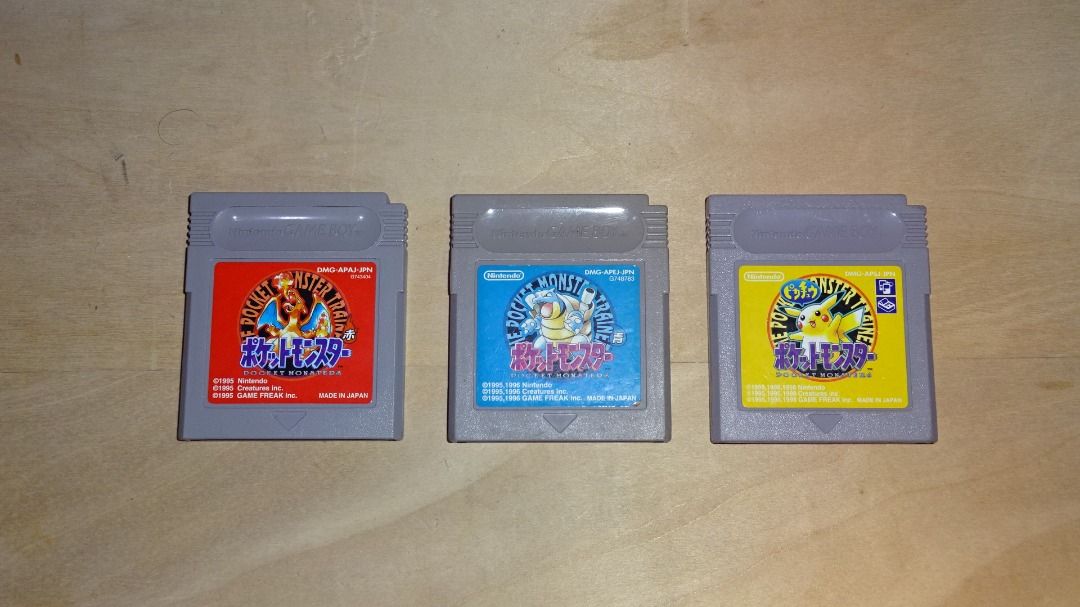 Nintendo Pocket Monsters Gameboy Roms (Category: Nintendo) located in Paranaque City. Submitted by kutoi.ancheta (Listing ID 1311089033, Image 1). Description: Nintendo Pocket Monsters Gameboy Roms Red Blue Yellow ₱2000 each condition: untested! compatibility is buyer's responsibility! Loose items no box! as is only! no warranties! pm for inquiries. #nintendogameboycolorroms #nintendogaming #retroconsole.