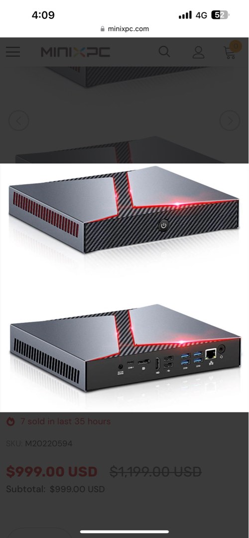 NVISEN Y-GX01 Mini PC Intel Core i9-9880H GTX1650 4G Graphics 32GB 1T –  Minixpc
