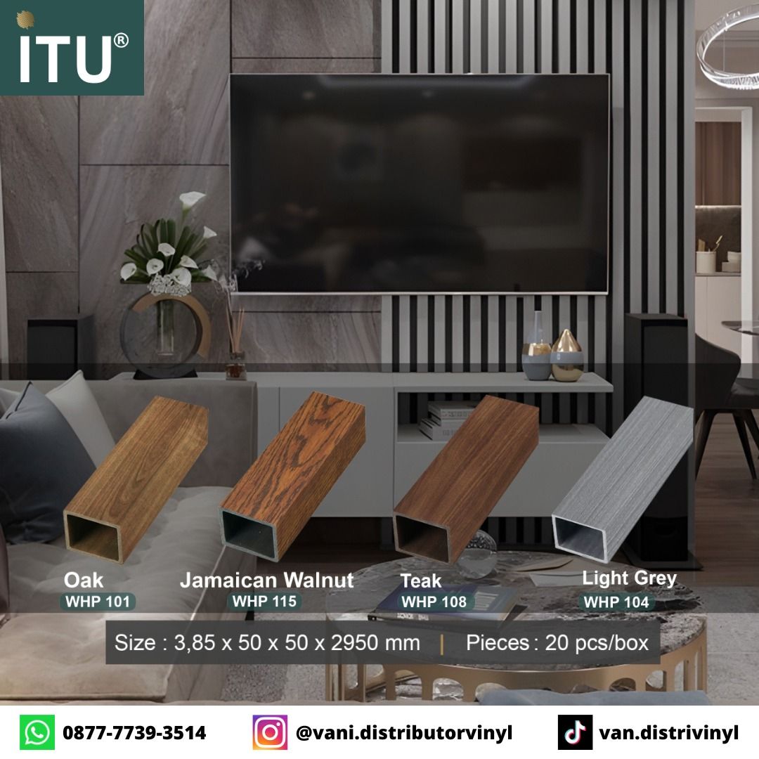 Partisi Hollow WPC ITU 5x5cm | Partition WPC Indoor | Panjang 2,9m ...