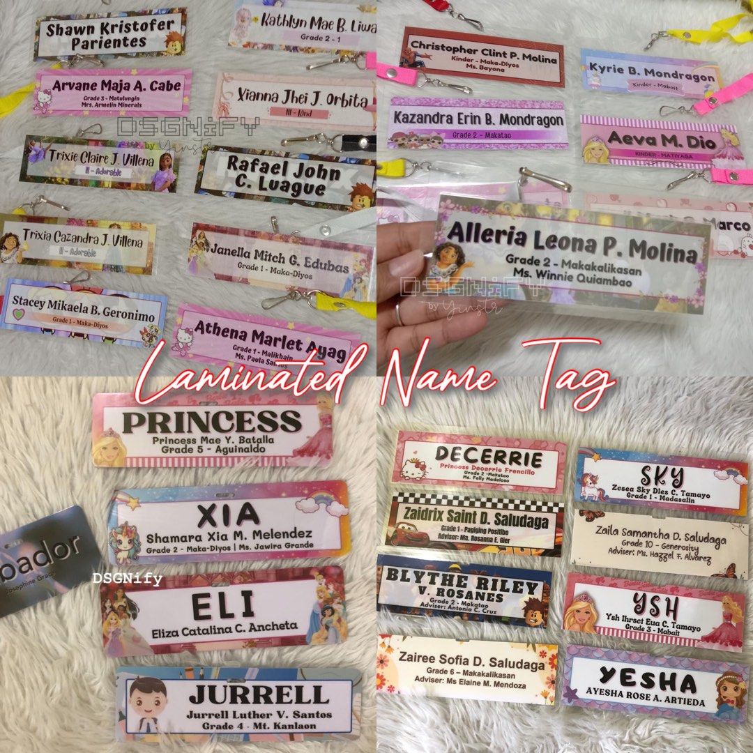 Personalized Name Tag, Notebook Stickers, Subject Label Sticker Set (Category: Stationery & School Supplies) located in Las Pinas. Submitted by jujuloooves (Listing ID 1311163726, Image 1). Description: Check our page for set package available @DSGNify.