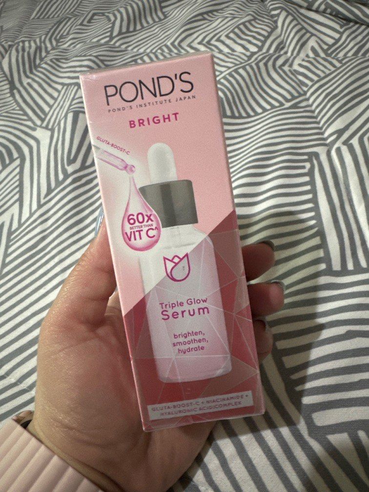 Ponds Triple Glow Serum (Category: Face Care) located in Pasig City. Submitted by acamilleeeeee (Listing ID 1311068337, Image 1). Description: Sealed Expiration: Sept 2026.