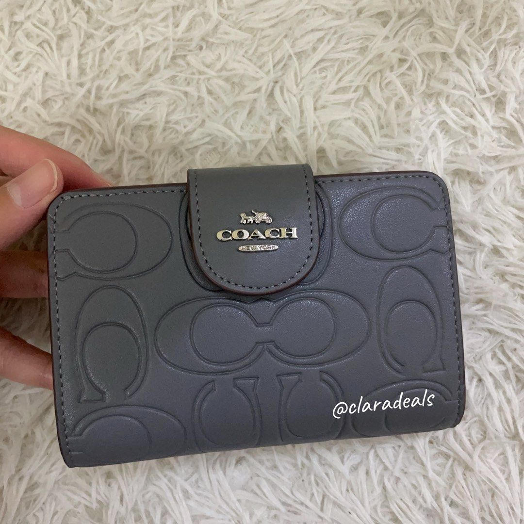Coach wallet gray deals