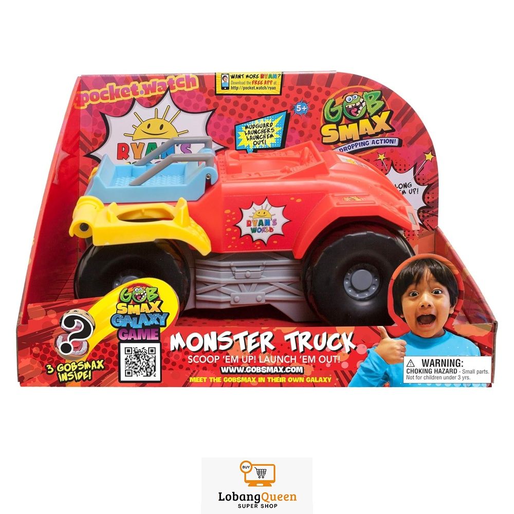 RYAN'S WORLD Monster Truck with Gobsmax (Monster Truck), Hobbies