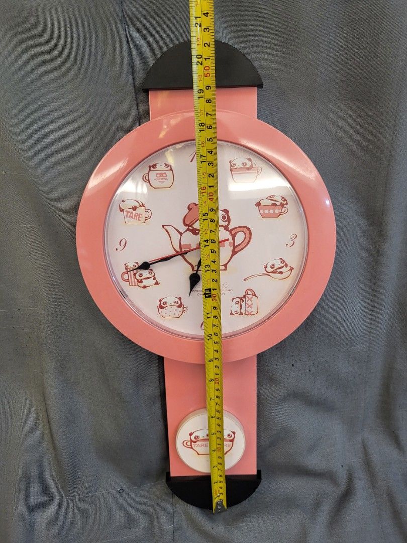 San-X Tarepanda Pink Pendulum Wall Clock (Category: Clocks) located in San Fernando. Submitted by jpmarketplace2023 (Listing ID 1311068460, Image 3). Description: 💚 All items are authentic from Japan. 💛 MOP: GCash (❌️ GCash Protect) 🩵 MOD: LBC only (❌️ S. Checkout, COD, COP) 💙 Meet-up: Vista Mall, San Fernando, Pampanga 💜 All items are on-hand. 🧡 First to pay gets the item first. ❤️ Breakable items are packed with care and caution. Seller w