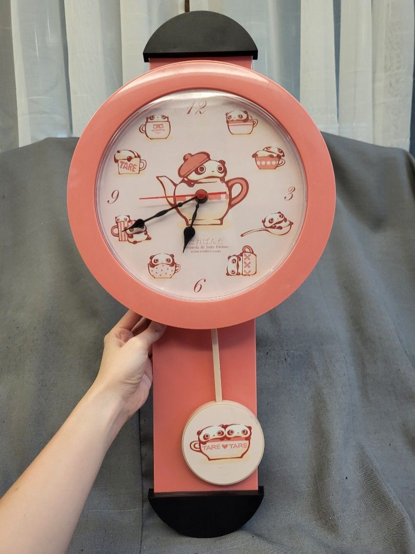 San-X Tarepanda Pink Pendulum Wall Clock (Category: Clocks) located in San Fernando. Submitted by jpmarketplace2023 (Listing ID 1311068460, Image 2). Description: 💚 All items are authentic from Japan. 💛 MOP: GCash (❌️ GCash Protect) 🩵 MOD: LBC only (❌️ S. Checkout, COD, COP) 💙 Meet-up: Vista Mall, San Fernando, Pampanga 💜 All items are on-hand. 🧡 First to pay gets the item first. ❤️ Breakable items are packed with care and caution. Seller w