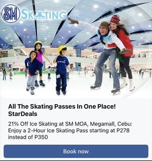 SM MOA Ice Skating 3 Tickets until AUG 31,2024