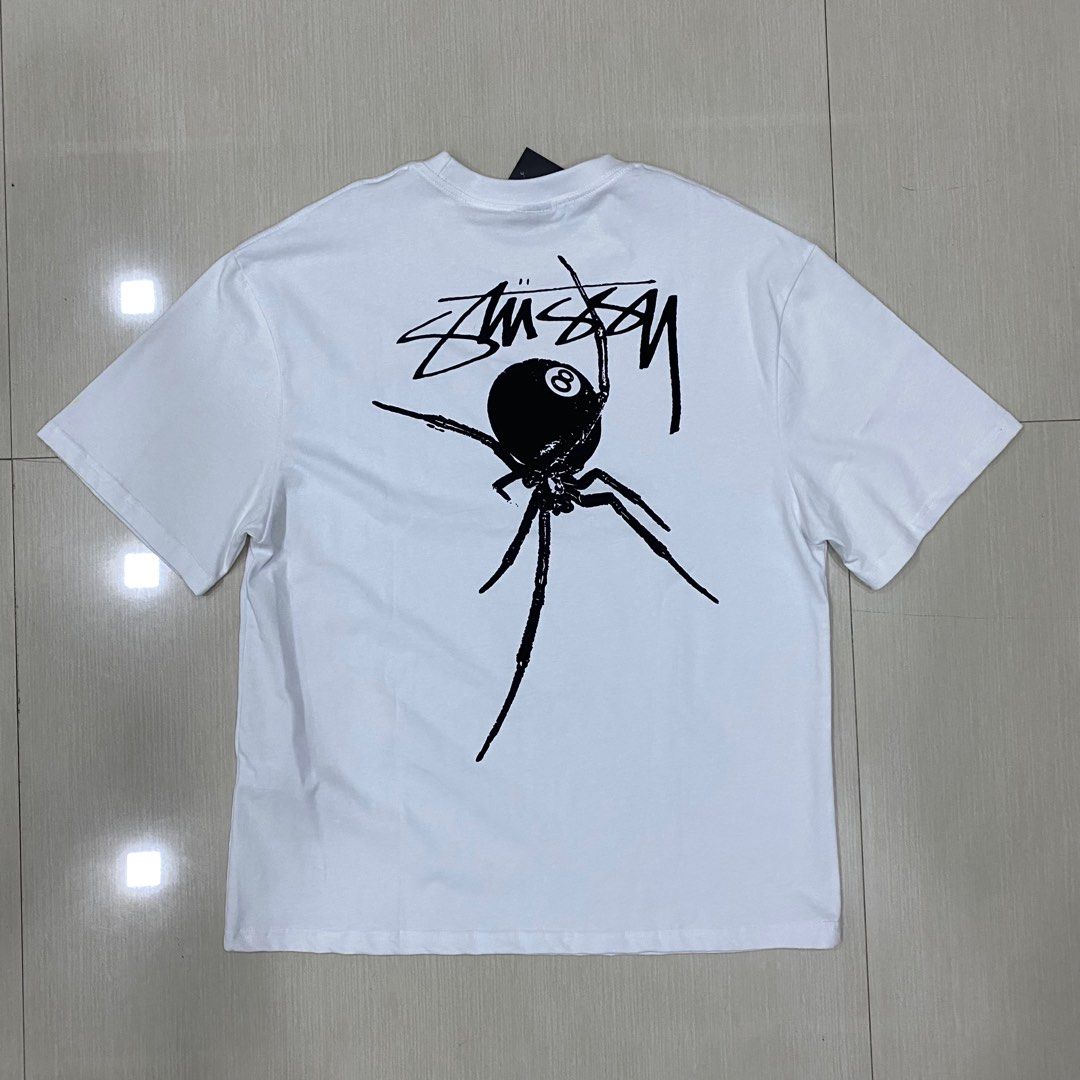 Stussy "Spider 8 Ball" White Tee XL (Category: Tshirts & Polo Shirts ) located in Cavite. Submitted by hybrands (Listing ID 1311116639, Image 1). Description: Stüssy Shirt "Spider 8 Ball" Brand New Color: Fresh White Size: XL Dimension: 30L x 22W 🛵 Lalamove/J&T Courier 💸 Gcash Payment Meetup upon Silang, Cavite Direct message for more details.