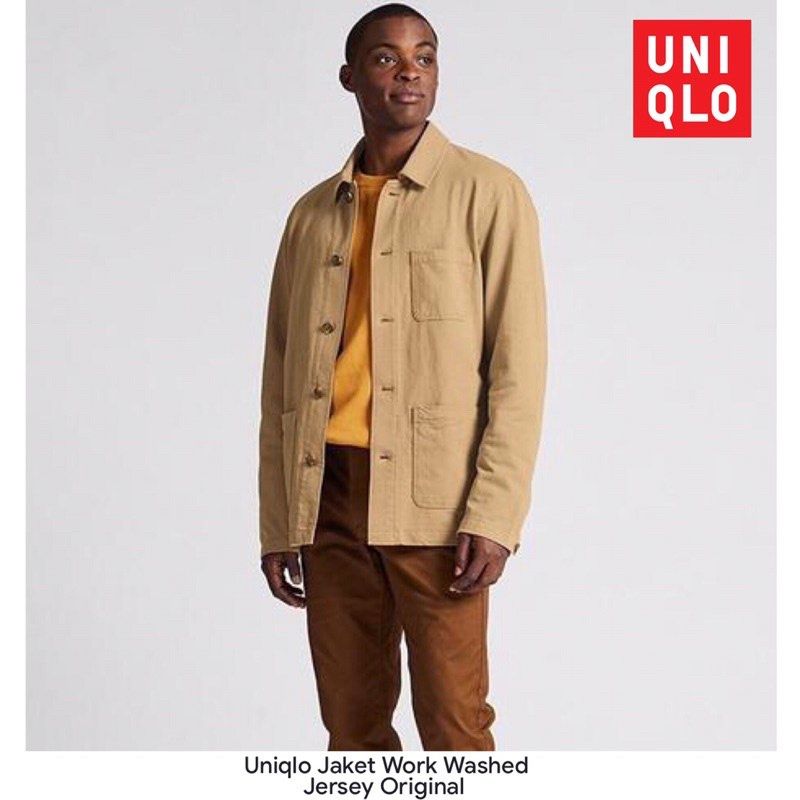 Uniqlo washed jersey work jacket cheap