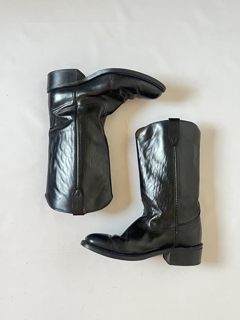 vintage acme vulcan high quality black cowboy boots