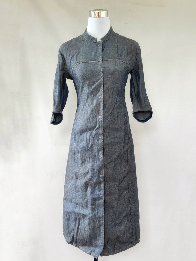 LS MAXI DRESS DENIM main image 1