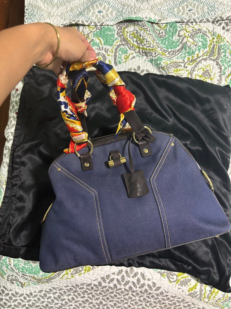 YSL Sac Muse Denim (Category: Luxury Bags & Wallets) located in Quezon City. Submitted by closetcleanupsale (Listing ID 1311002217, Image 3). Description: 100% authentic YSL sac muse, with dust bag and cards..