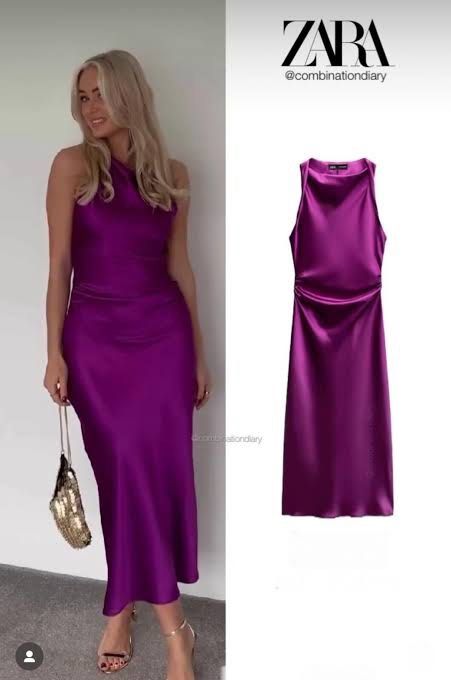 zara festive days purple dress Plus