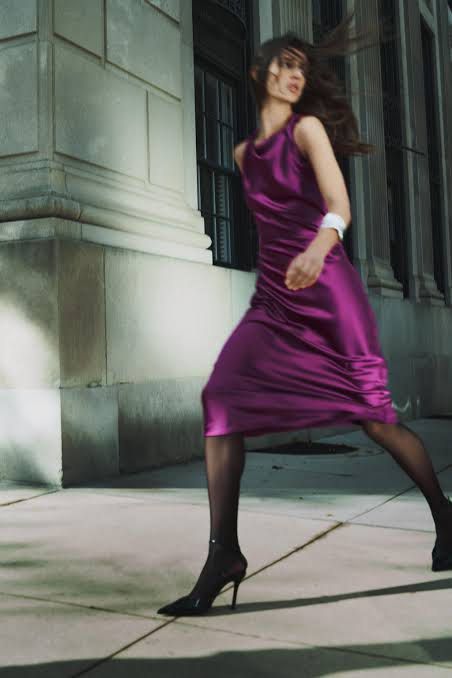 zara festive days purple dress Maxine Glitter Mesh Maxi Dress