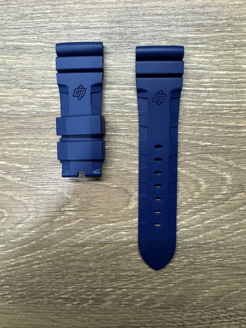 100 Authentic Brand New Panerai Caoutchouc Dark Blue rubber strap Standard STD Size for 26mm lug width and 22mm buckle width 47mm case size submersible Luxury Watches on Carousell