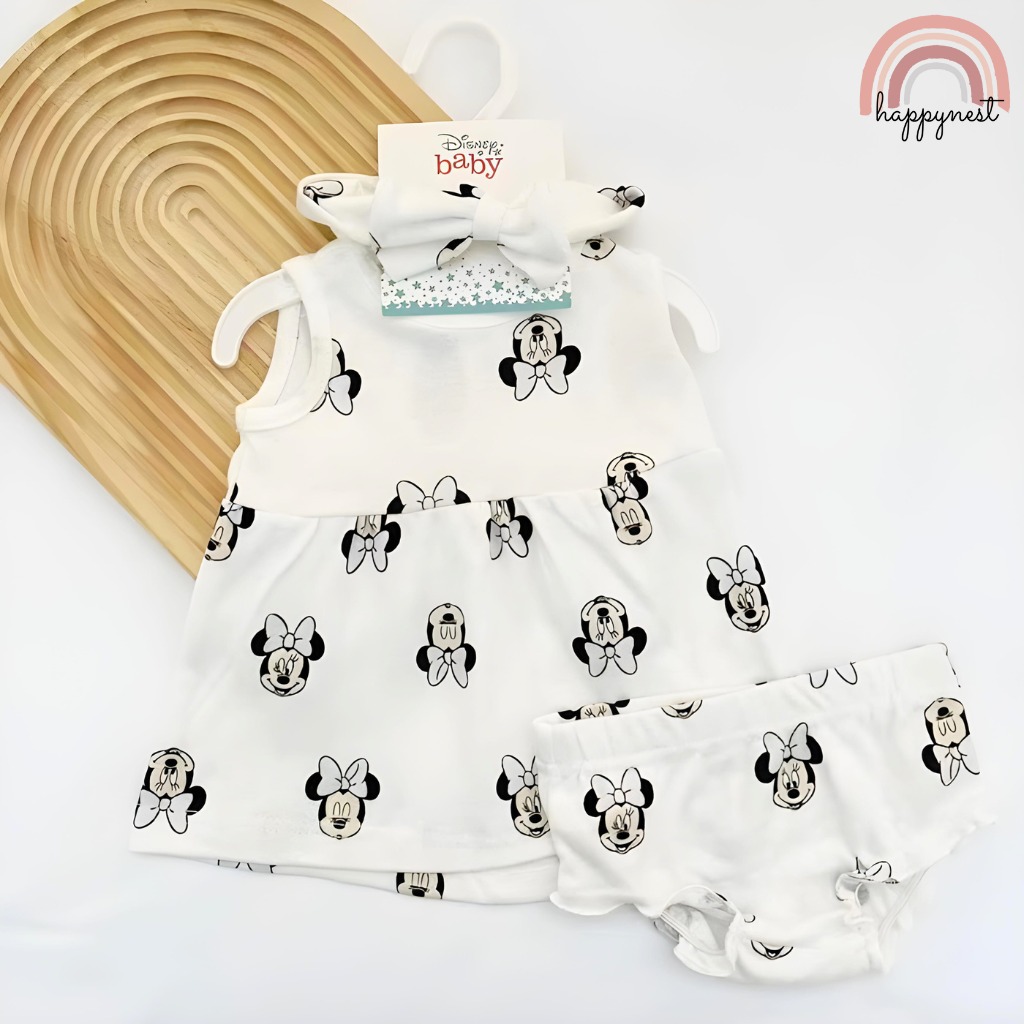 Mini Me Car Print 3-Piece Newborn Summer Set – Beige main image 1