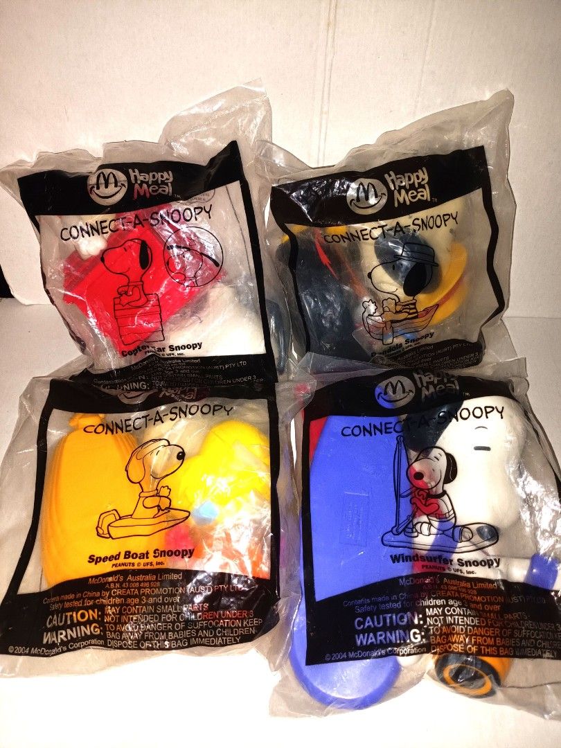 ❤️ [4PCS SET] MCDONALD'S Australia 2004 Happy Meal XL Toys