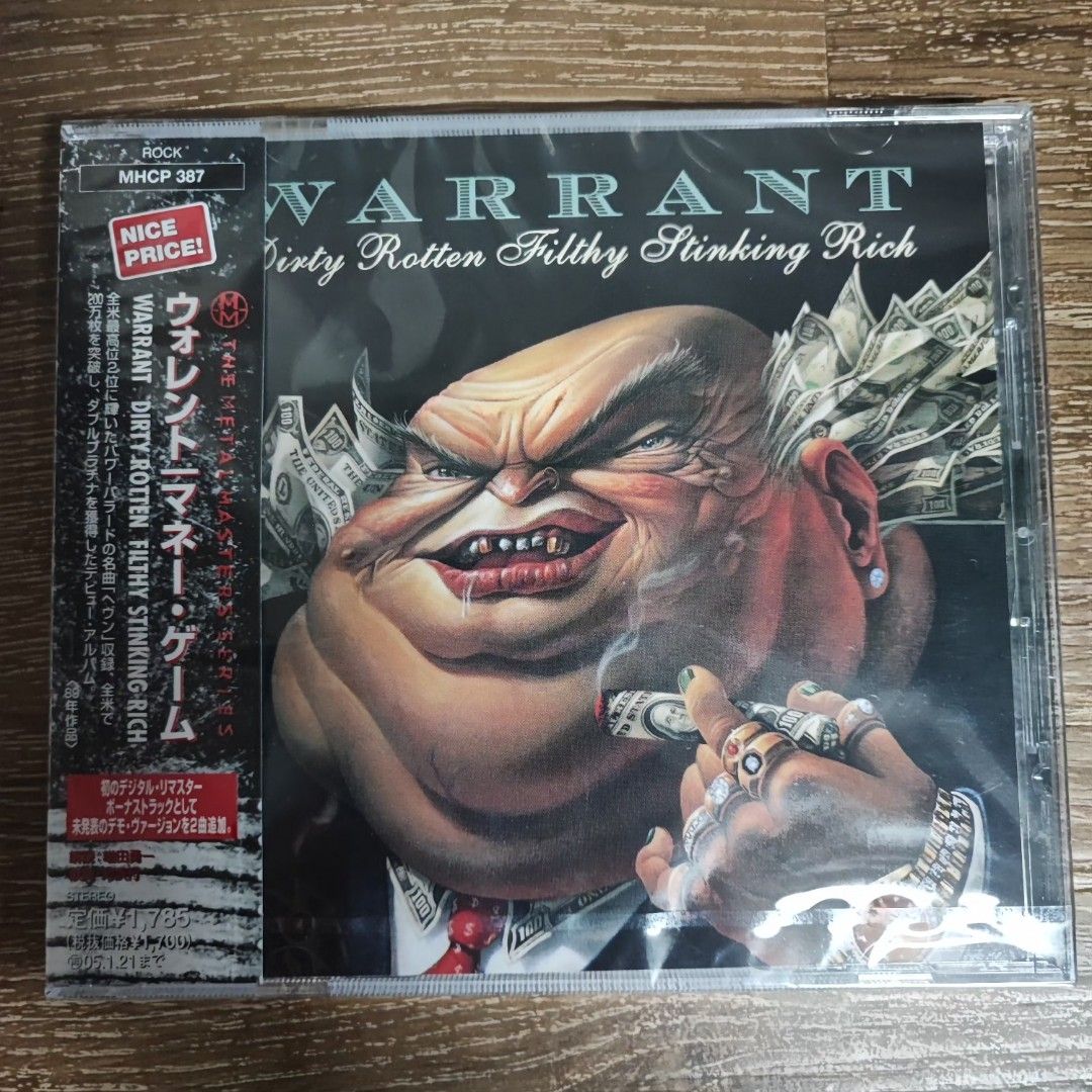 日本見本品頭版 WARRANT DIRTY ROTTEN FILTHY STINKING RICH * Japan CD * 2003年