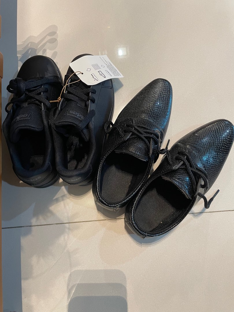 Adidas black sneakers formal shoes