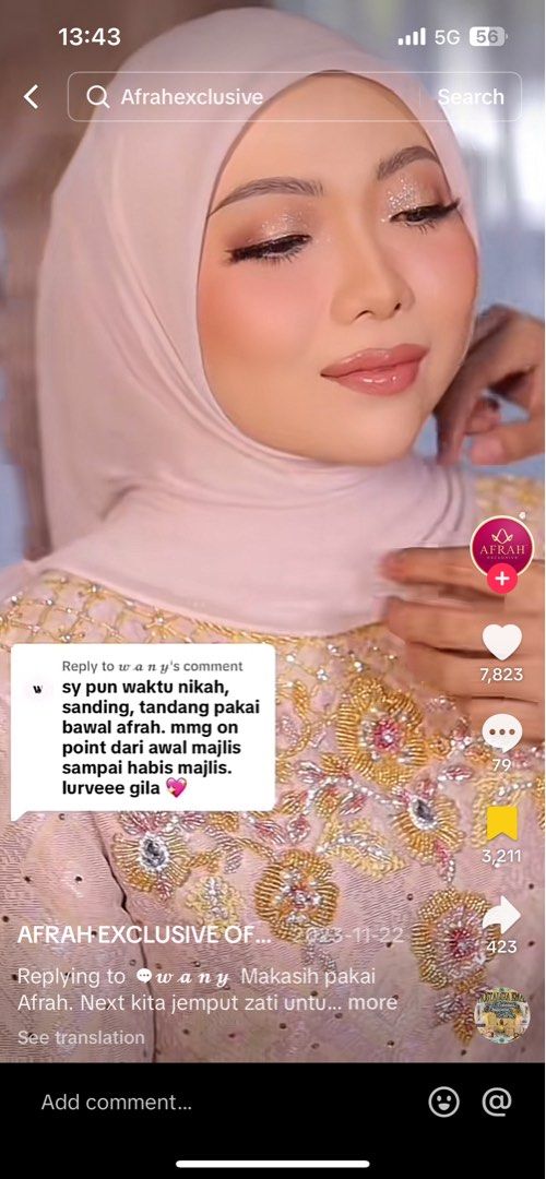 Afrah Exclusive Nude Pink, Women's Fashion, Muslimah Fashion, Hijabs on