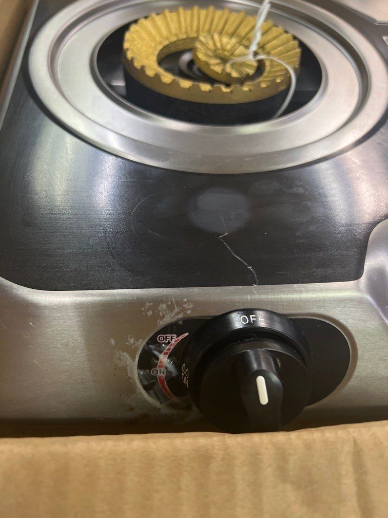 Astron GS-8080 Double Burner (Category: Cookers) located in Pasay City. Submitted by enrico_appliances (Listing ID 1311253591, Image 3). Description: Has slight crack, but item is brand new mall pullout brand new .