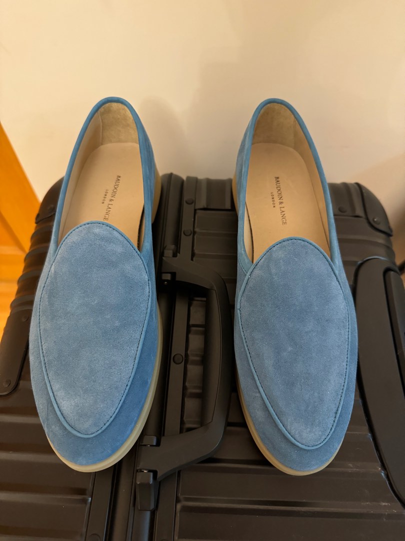 B L blue suede loafers 39 Carousell