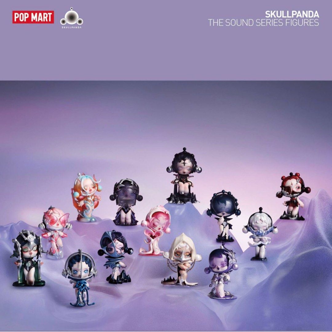 BRAND NEW BNIB fully sealed Pop Mart Skullpanda Sound series (Category: Toys & Games) located in Singapore. Submitted by mermaid84 (Listing ID 1311269189, Image 1). Description: Brand new, full set Chance at secret Bought from local Pop Mart with receipt No trades Self collect at Fernvale due to item v bulky Will throw in free brand new custom made acrylic display case specially for this series Tag: popmart Molly loong dimoo labubu.