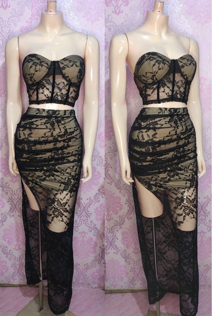 Bustier Top Lace Set Skirt with Side Slit (Category: Sets or Coordinates) located in Bacolod City. Submitted by silvermannequin (Listing ID 1311237714, Image 1). Description: .