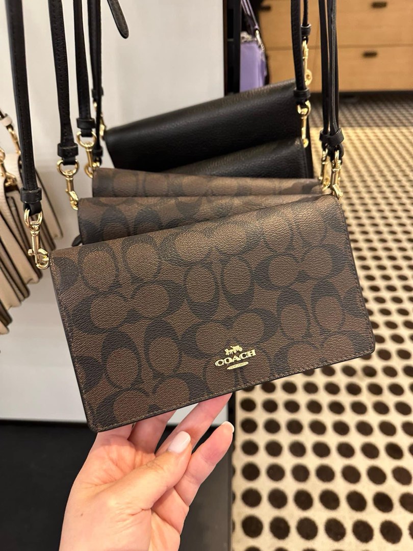 Coach Anna Foldover Clutch Crossbody Luxury Bags Wallets on Carousell
