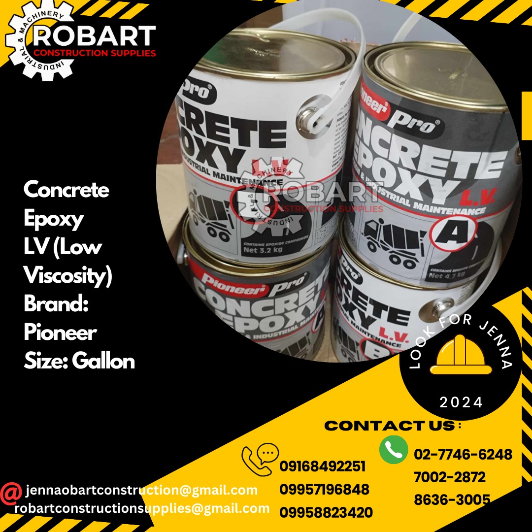 Concrete Epoxy LV (Low Viscosity) Brand Pioneer Size Gallon