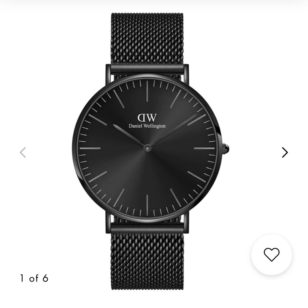 Daniel Wellington Classic Mesh Onyx Black Men s Fashion Watches Accessories Watches on Carousell