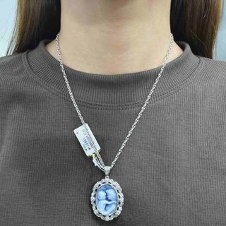 diamond mother and child pendant Th745-3 14k 8.82g 12.369tcw