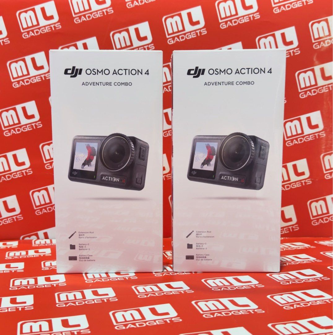DJI Osmo Action 4 (Adventure Combo) (Category: Video Cameras) located in Makati City. Submitted by ml.gadgets (Listing ID 1311265291, Image 1). Description: DJI Osmo Action 4 (Adventure Combo) Local unit 23,490 - Brand New and Sealed - 3 days shop replacement warranty - 1 year local warranty ✅ Cash on Delivery ✅ Cash upon pick up (SM Jazz Residences Makati) ✅ Gcash/Maya ✅ Online Bank Transfer (BDO, BPI, UNIONBANK, METROBANK) ✅ We accept credit ca