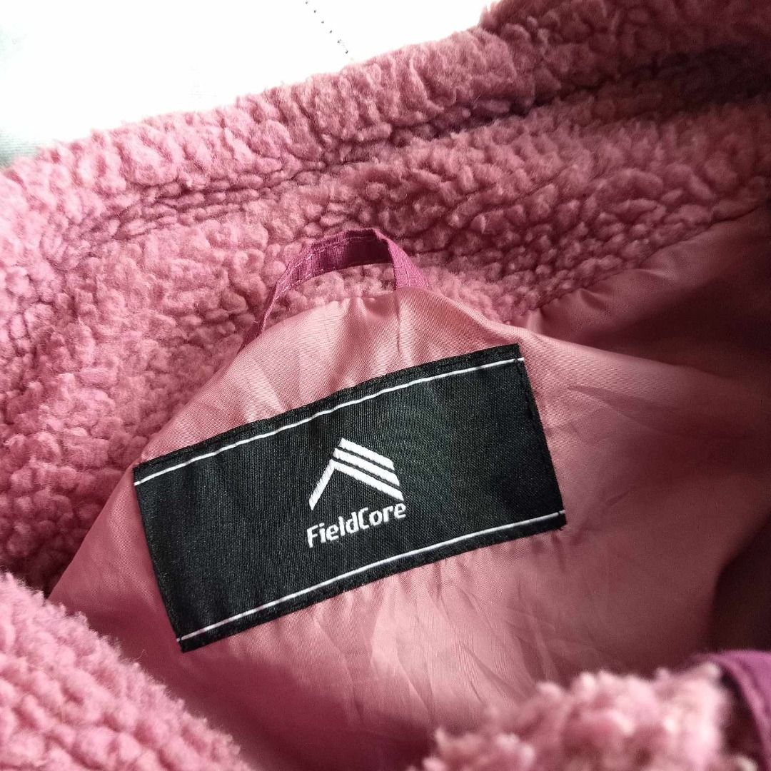 FIELDCORE Y2k Fleece Jacket Pink japan brand / streetwear cropped/boxy