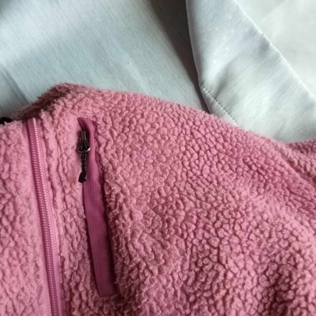 FIELDCORE Y2k Fleece Jacket Pink japan brand / streetwear cropped/boxy