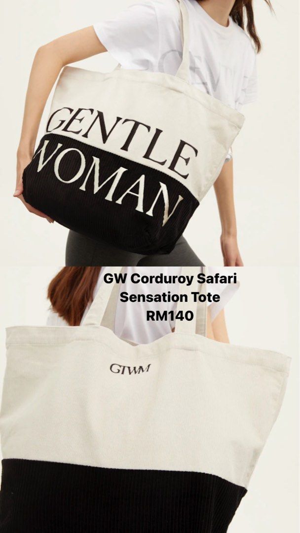 Gentlewoman Safari Corduroy Tote Bag, Women's Fashion, Bags