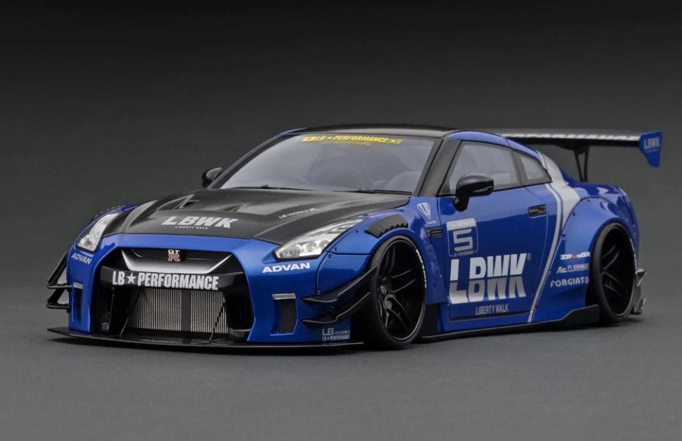 Ignition model IG model Nissan R35 GTR LBWK type 2 blue, Hobbies & Toys ...