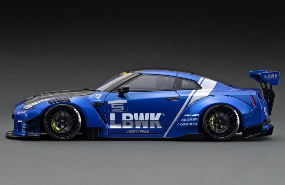 Ignition model IG model Nissan R35 GTR LBWK type 2 blue, Hobbies & Toys ...
