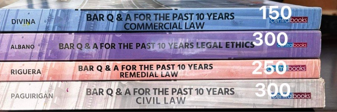Law books (Category: Textbooks) located in Manila. Submitted by blanknwhite (Listing ID 1311221517, Image 2). Description: I am selling these pre-loved books/ law school materials. Some are still brand new. Just pm me for more info. ✨ Thanks! ⚖️ 🌱 Tambasacan - Reviewer in Commercial Law 2021 (Php 1,000) 🌱 Riguera- Primer- Reviewer on Remedial Law Vol 2 2020 (Php 800) 🌱 Jurado- Civil Law Reviewer 2019 (Php 1,300) 🌱 De Leon - Credit Transaction