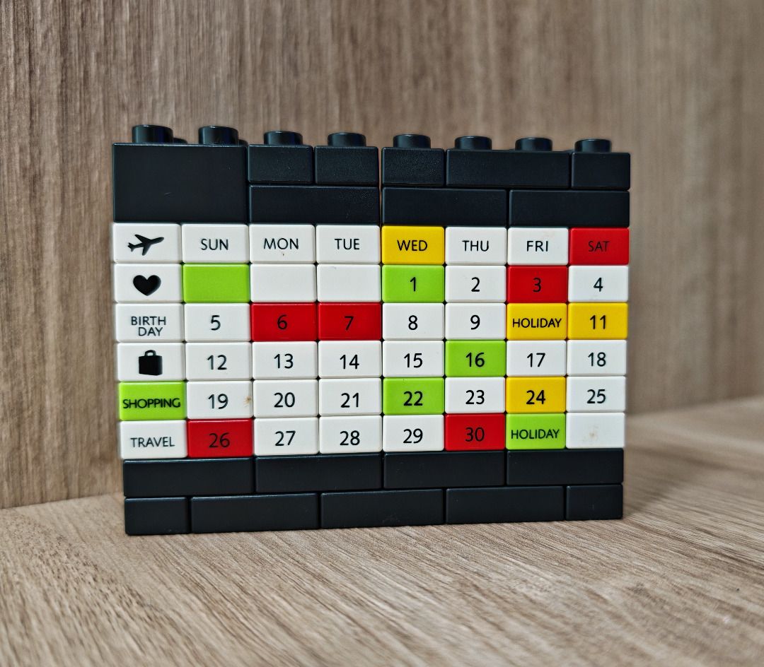 Lego styled Brick Perpetual Calendar