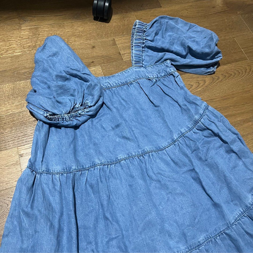 love bonito denim square neck dress, Women's Fashion, Dresses & Sets,  Dresses on Carousell