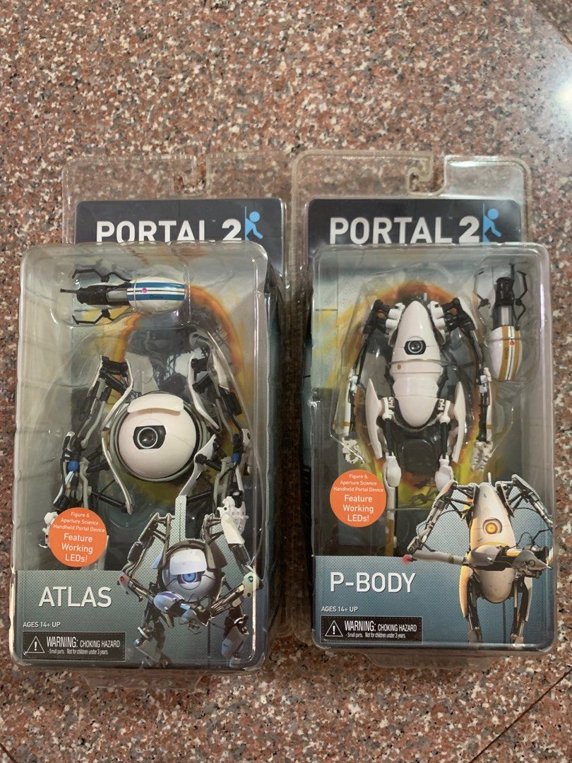 【2体】Portal 2 ATLAS & P-BODY ポータル2 フィギュア Rare. Neca Portal 2 P-Body and Atlas Figure Lab Science labs Valve