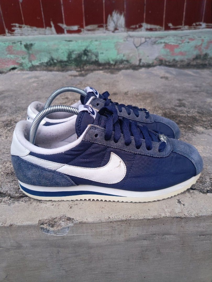 Nike Cortez Navy 72s Vintage Fesyen Pria Sepatu Sneakers di Carousell