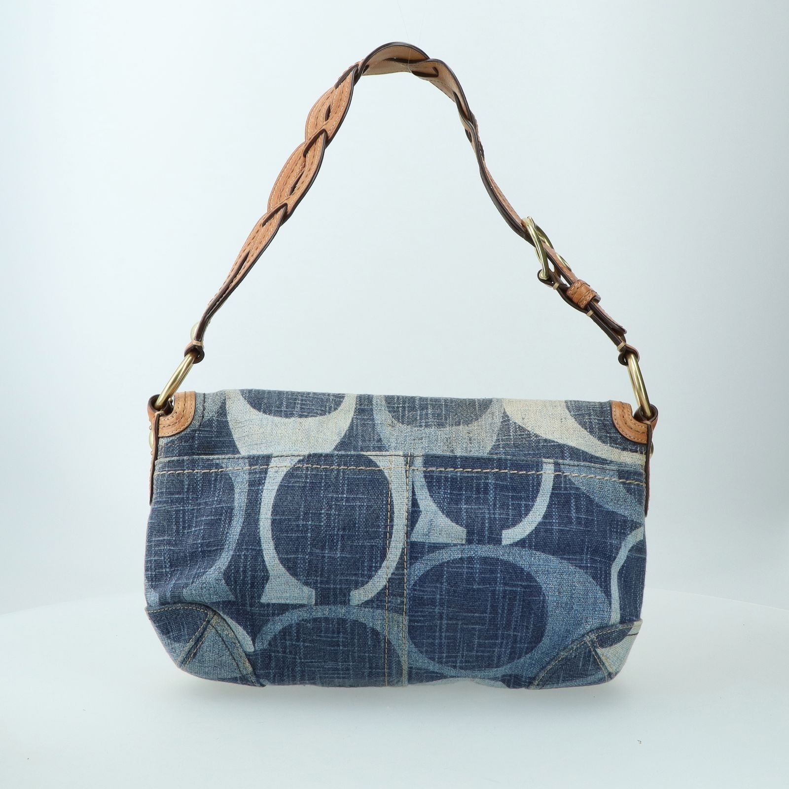 NO REFUND/READ DESCRIPTION* COACH 12194 DENIM ONE SHOULDER BAG 