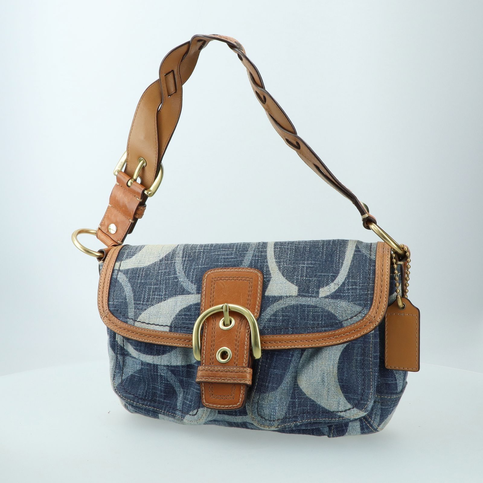 NO REFUND/READ DESCRIPTION* COACH 12194 DENIM ONE SHOULDER BAG 