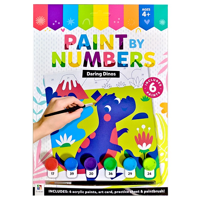 Paint by Numbers Dinosaur Coloring Activity, Hobbies & Toys