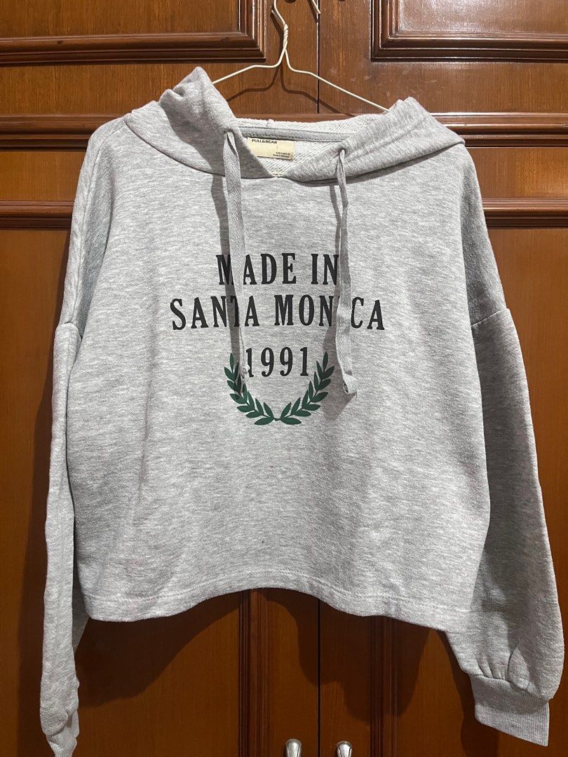 PRELOVED SWEATSHIRT HOODIE PULL BEAR ORIGINAL 100 Warna Abu Grey Size S