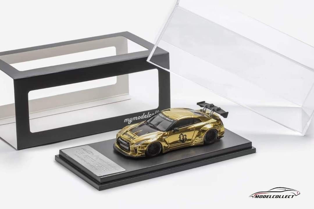 Preorders 1/64 Modelcollect Skyline GTR R35 LBWK Chrome Gold, Hobbies ...