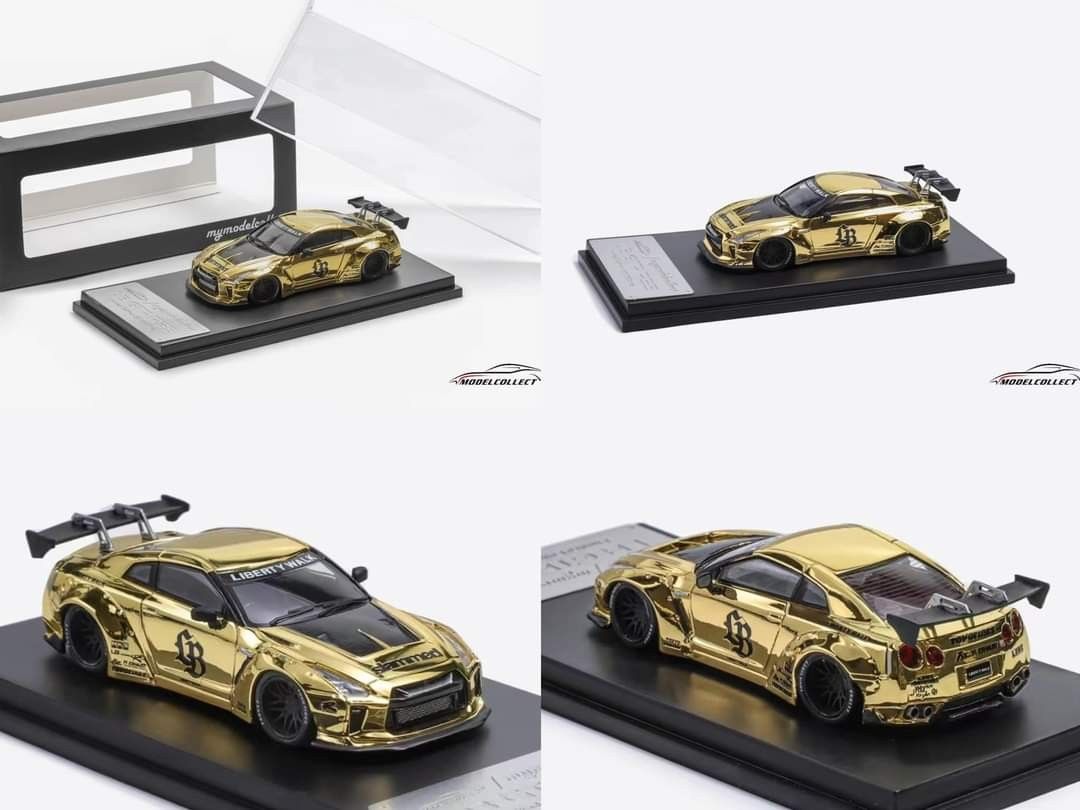 Model Collect 1/64 日産 GTR R35 LBWK 金色
